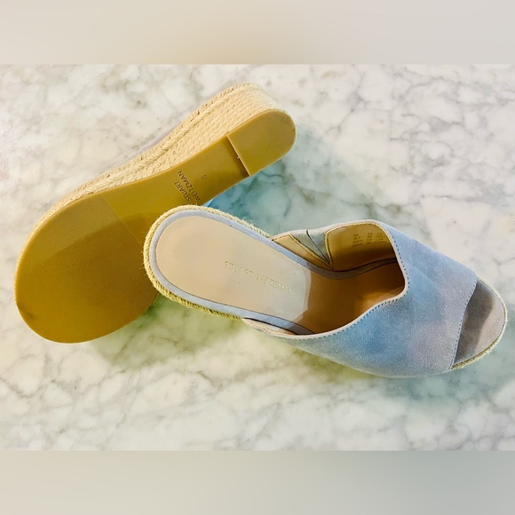 Stuart Weitzman Suede Wonda Espadrille Wedges - Picture 4 of 7